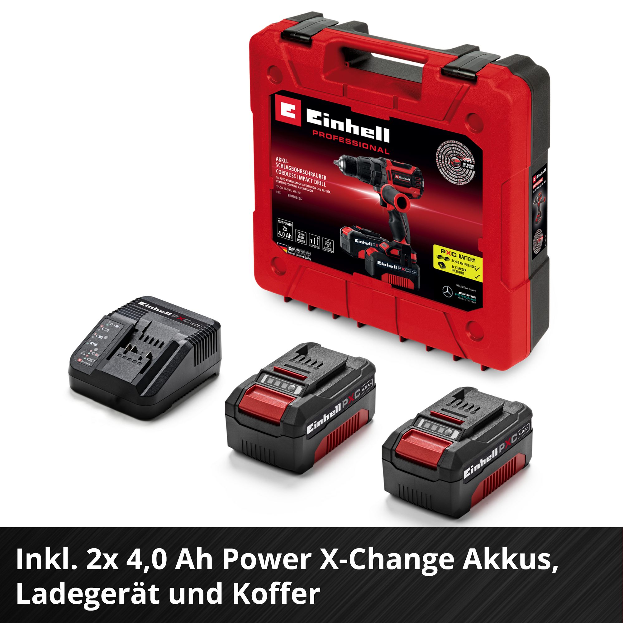 Akku-Schlagbohrschrauber 'TP-CD 18/70 Li-i BL Professional'-Kit 18 V mit 2 Akkus und Ladegerät