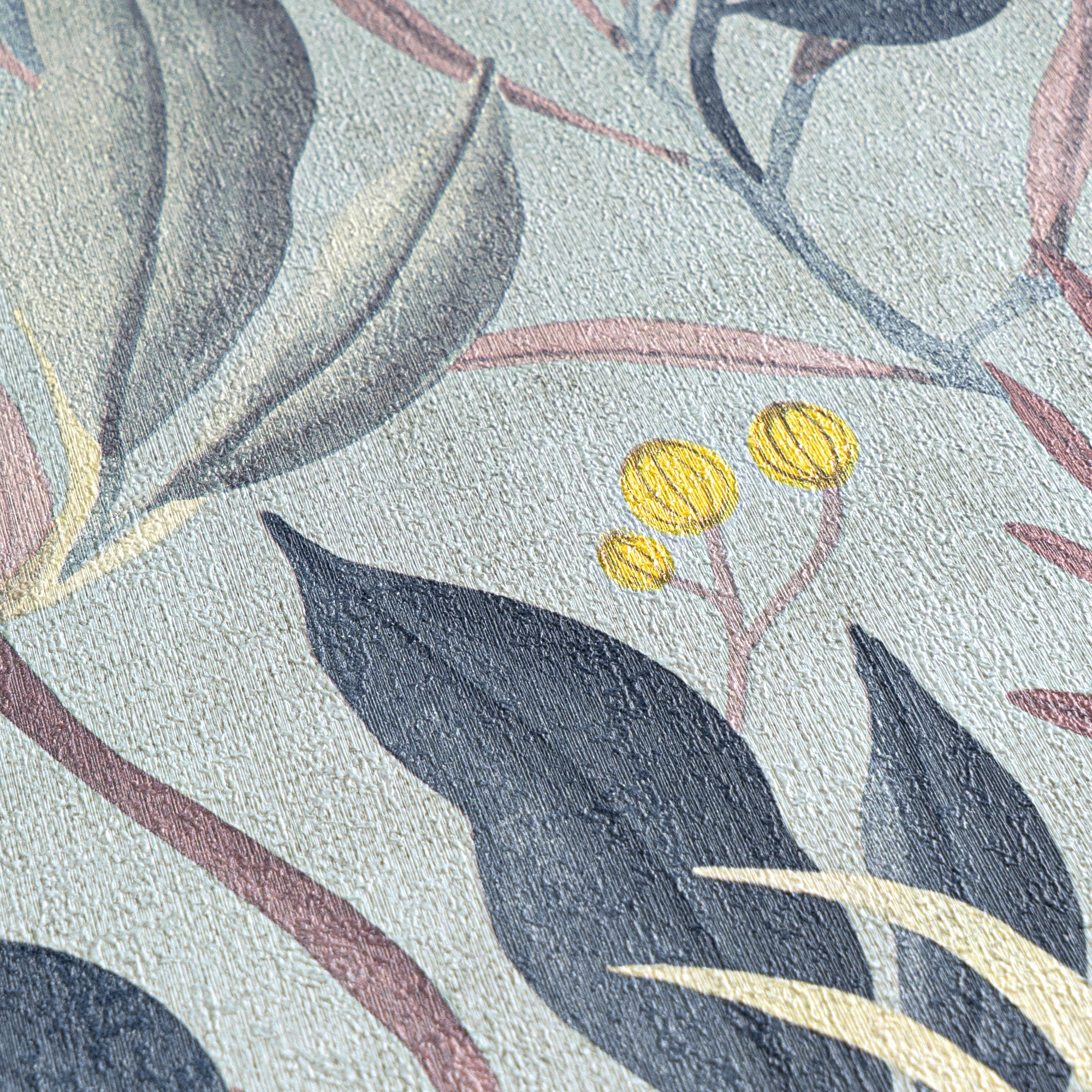Vliestapete 'CosmoLiving by Cosmopolitan' Knospen hellblau 10,05 x 0,53 m