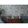 Vliestapete 'CosmoLiving by Cosmopolitan' Knospen hellblau 10,05 x 0,53 m