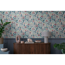 Vliestapete 'CosmoLiving by Cosmopolitan' Knospen hellblau 10,05 x 0,53 m