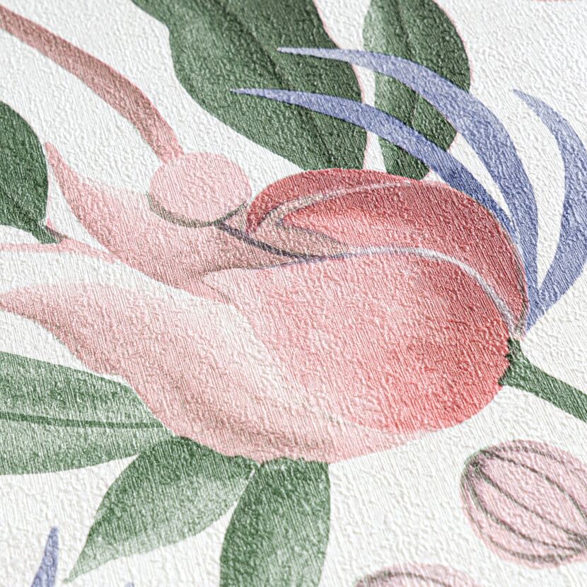 Vliestapete 'CosmoLiving by Cosmopolitan' Knospen rosa 10,05 x 0,53 m