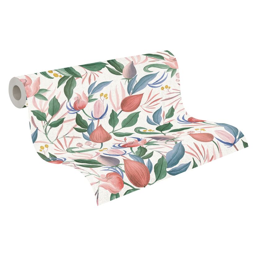 Vliestapete 'CosmoLiving by Cosmopolitan' Knospen rosa 10,05 x 0,53 m