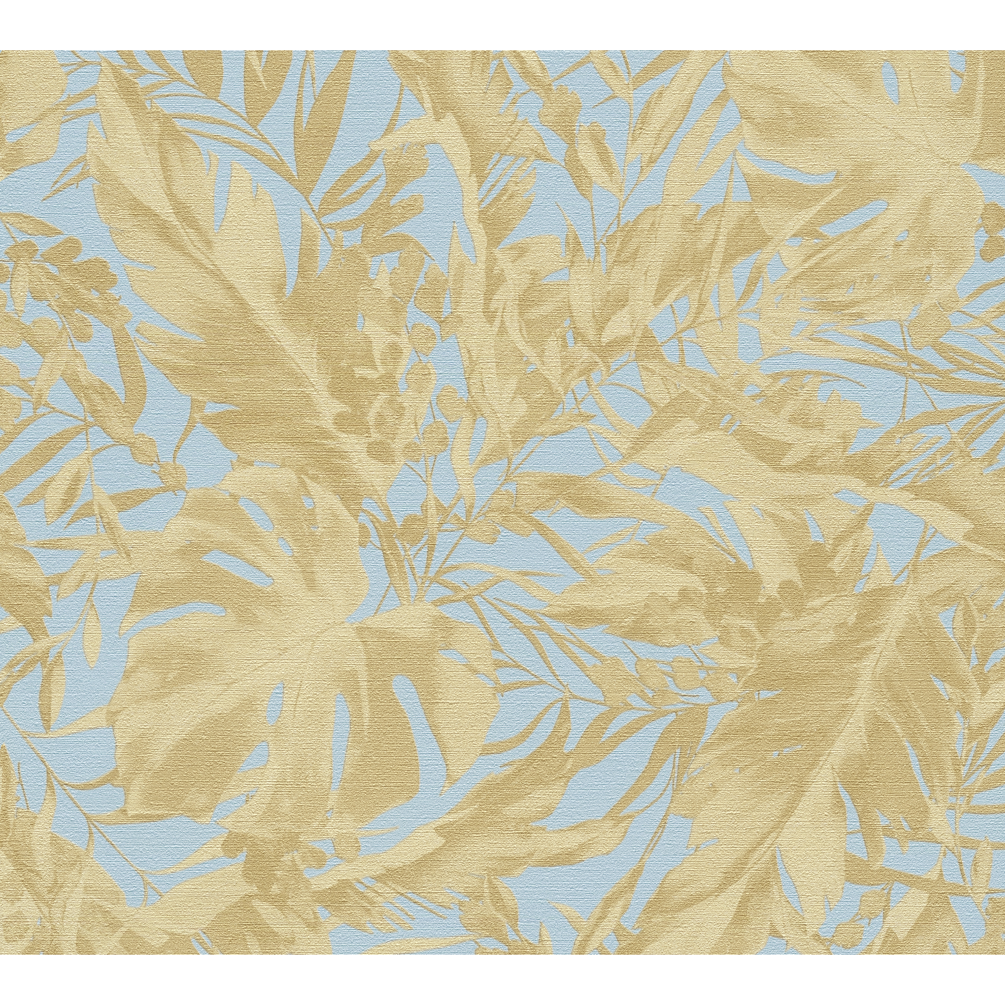 Vliestapete 'CosmoLiving by Cosmopolitan' Dschungelblätter hellblau 10,05 x 0,53 m