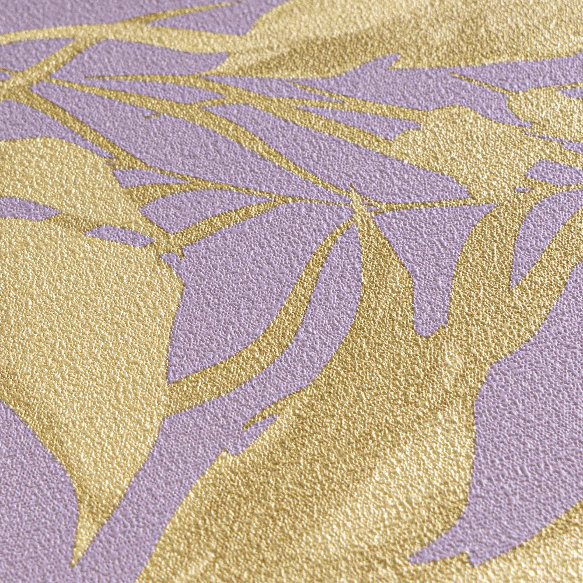 Vliestapete 'CosmoLiving by Cosmopolitan' Dschungelblätter violett 10,05 x 0,53 m