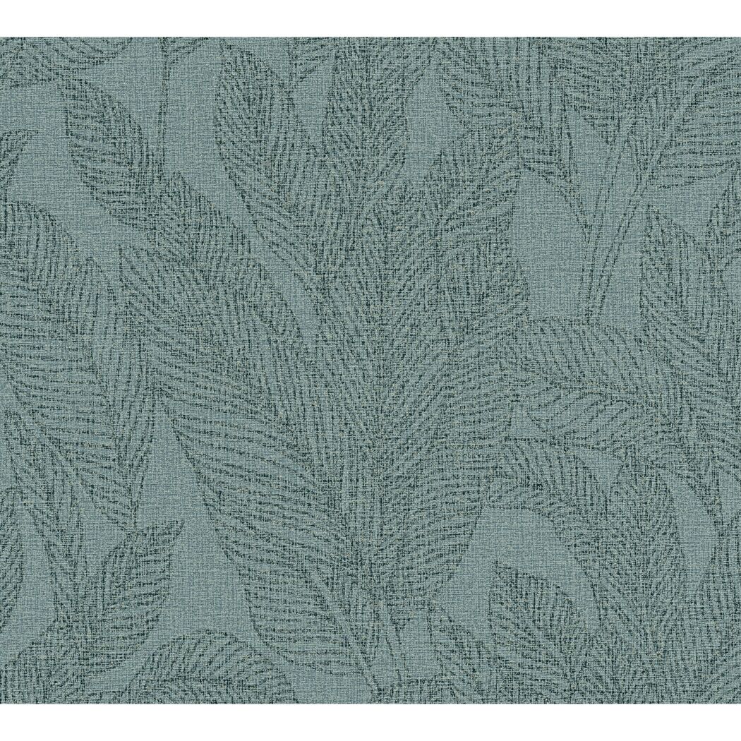 Vliestapete 'CosmoLiving by Cosmopolitan' Blätter petrol 10,05 x 0,53 m