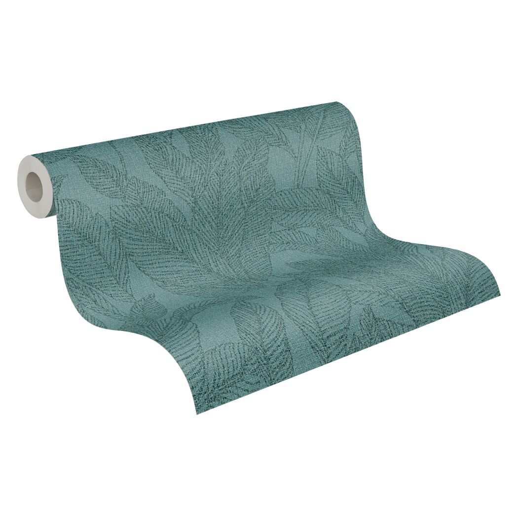Vliestapete 'CosmoLiving by Cosmopolitan' Blätter petrol 10,05 x 0,53 m