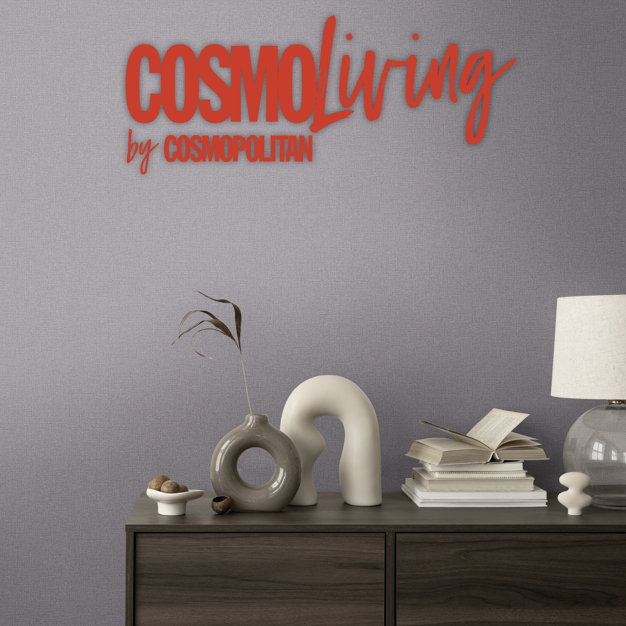 Vliestapete 'CosmoLiving by Cosmopolitan' Textil Uni dunkelgrau 10,05 x 0,53 m