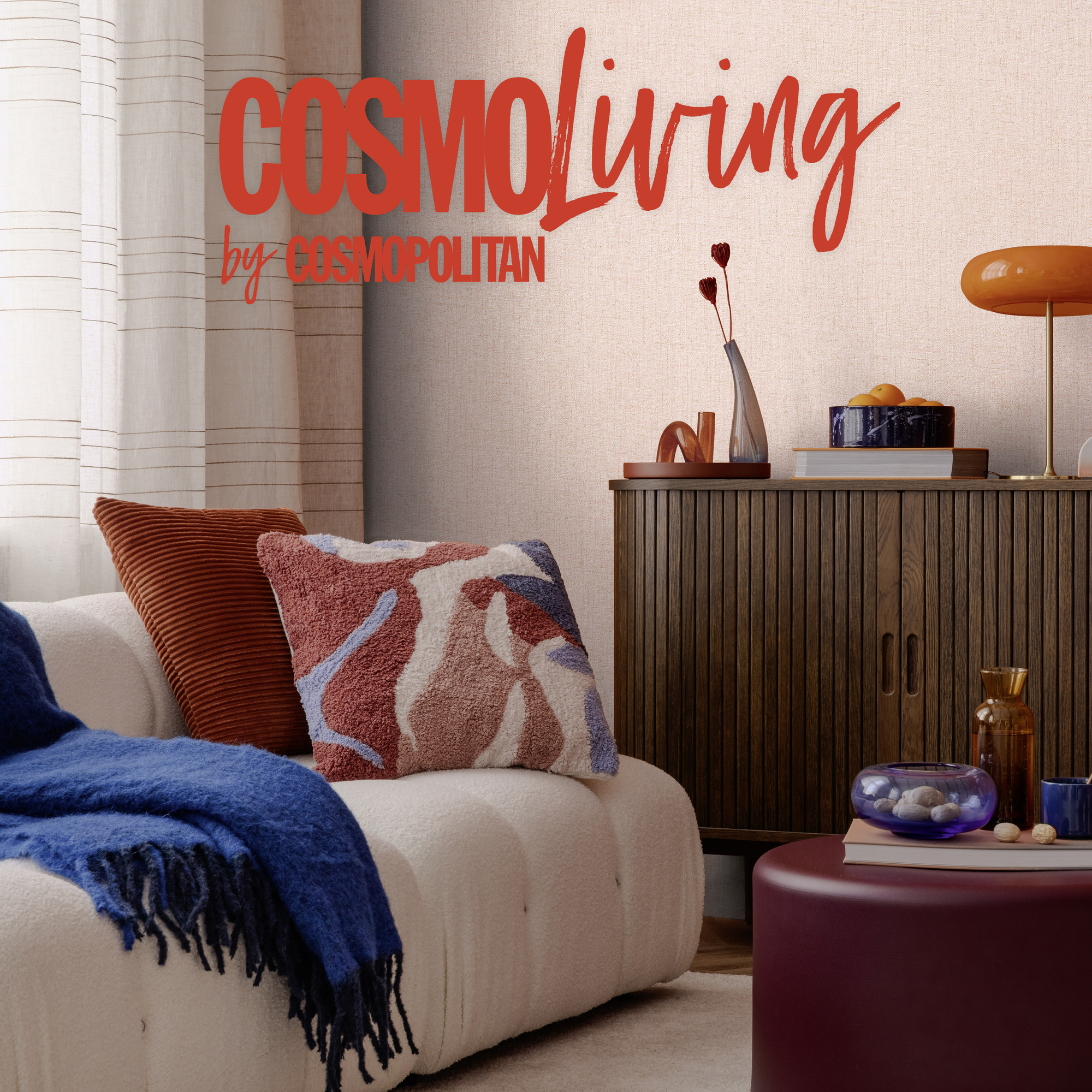 Vliestapete 'CosmoLiving by Cosmopolitan' Punkte Uni rosa 10,05 x 0,53 m
