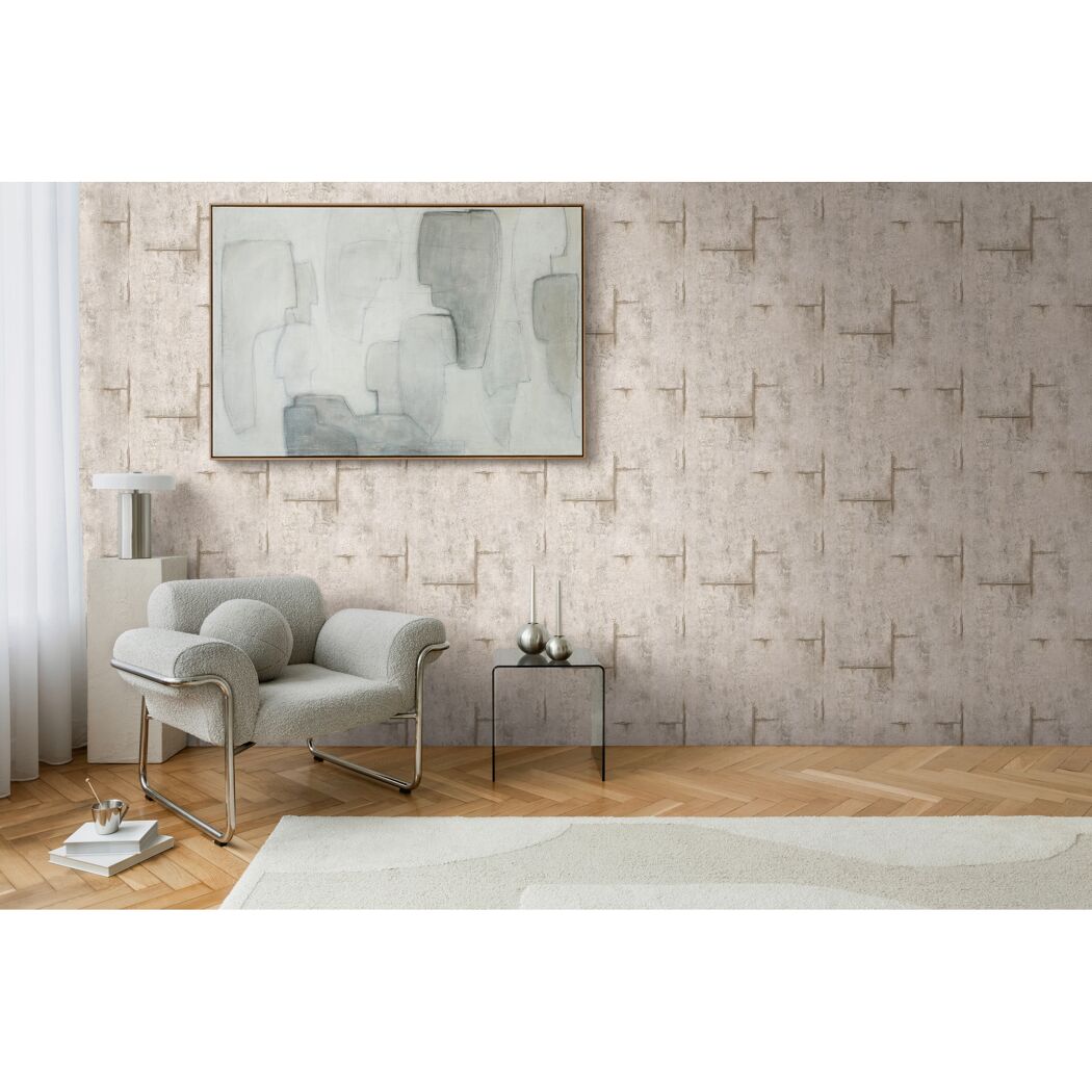 Vliestapete 'CosmoLiving by Cosmopolitan' Beton beige 10,05 x 0,53 m