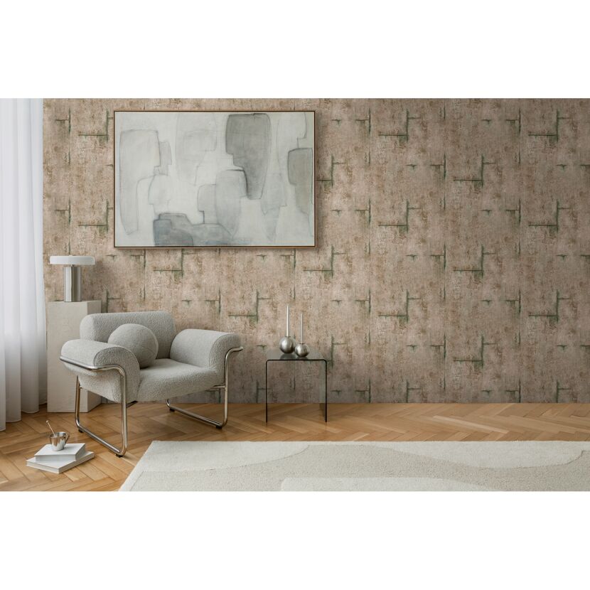 Vliestapete 'CosmoLiving by Cosmopolitan' Beton grün 10,05 x 0,53 m