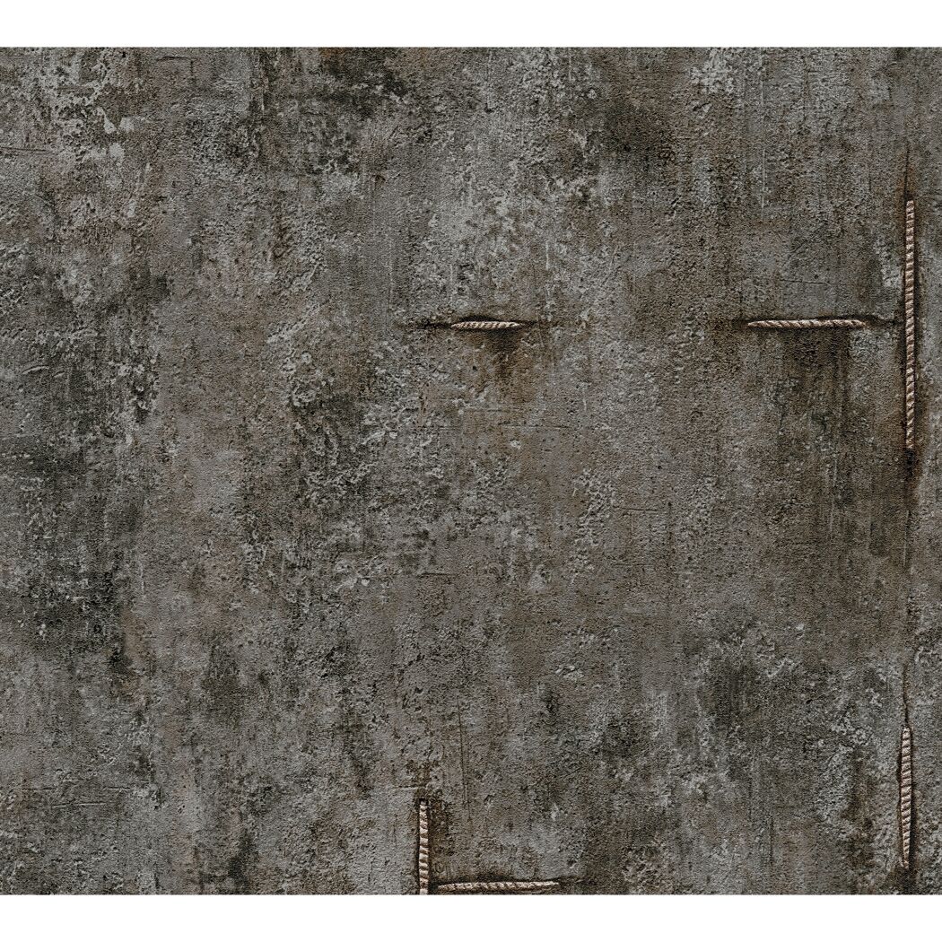 Vliestapete 'CosmoLiving by Cosmopolitan' Beton schwarz 10,05 x 0,53 m