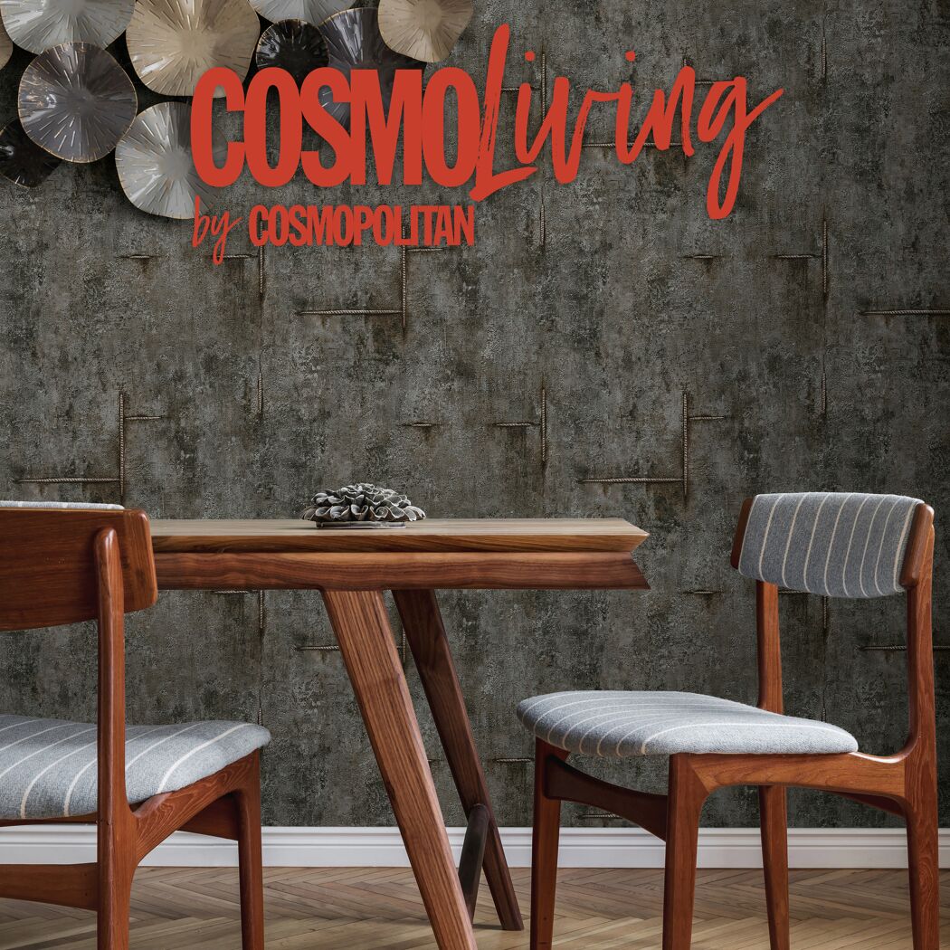 Vliestapete 'CosmoLiving by Cosmopolitan' Beton schwarz 10,05 x 0,53 m