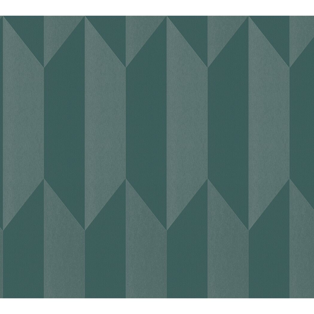 Vliestapete 'CosmoLiving by Cosmopolitan' Grafik Raute petrol 10,05 x 0,53 m