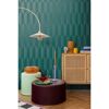 Vliestapete 'CosmoLiving by Cosmopolitan' Grafik Raute petrol 10,05 x 0,53 m