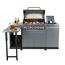 Gasgrill 'Augusta' silbern 4+1 Brenner 17 kW 150,5 x 116,5 x 58 cm