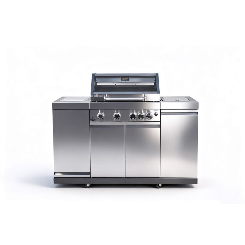 Gasgrill 'Augusta' silbern 4+1 Brenner 17 kW 150,5 x 116,5 x 58 cm