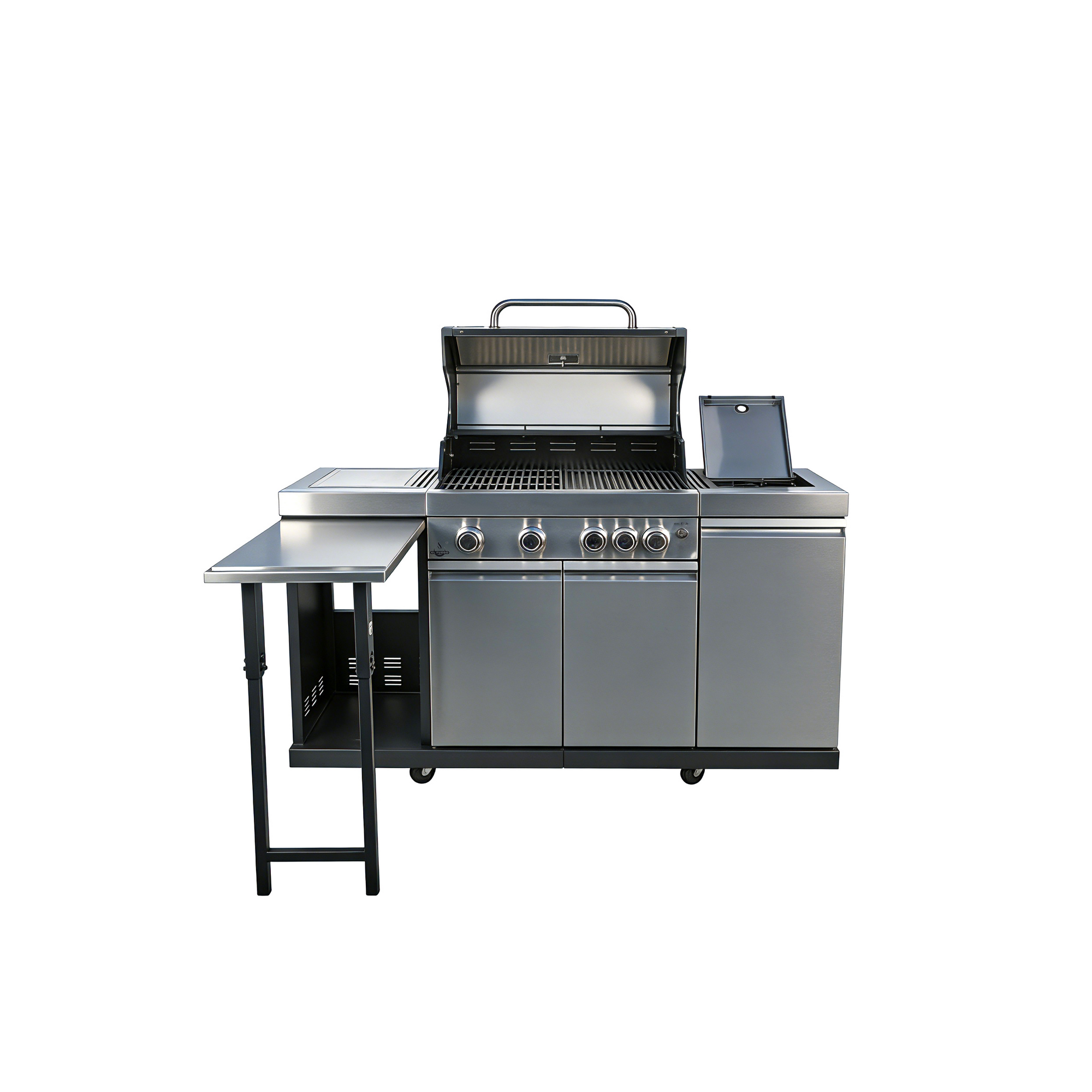 Gasgrill 'Augusta' silbern 4+1 Brenner 17 kW 150,5 x 116,5 x 58 cm