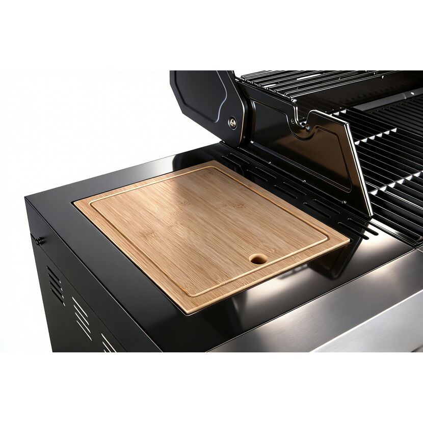 Gasgrill 'Augusta' silbern 4+1 Brenner 17 kW 150,5 x 116,5 x 58 cm