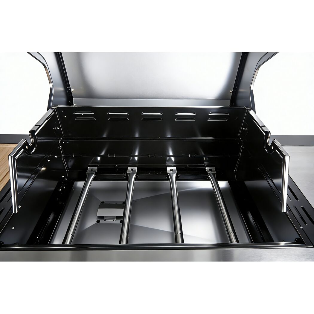Gasgrill 'Augusta' silbern 4+1 Brenner 17 kW 150,5 x 116,5 x 58 cm