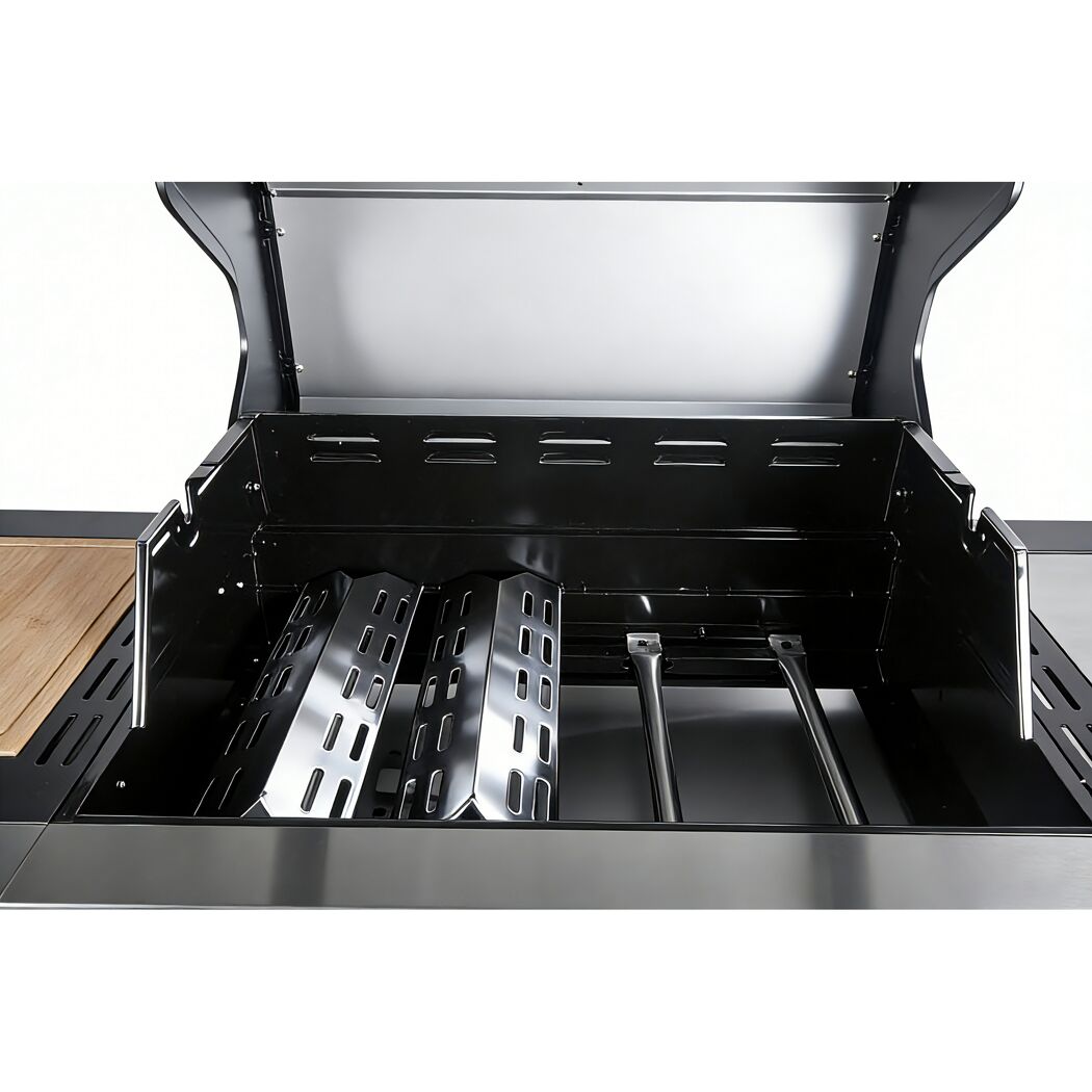 Gasgrill 'Augusta' silbern 4+1 Brenner 17 kW 150,5 x 116,5 x 58 cm