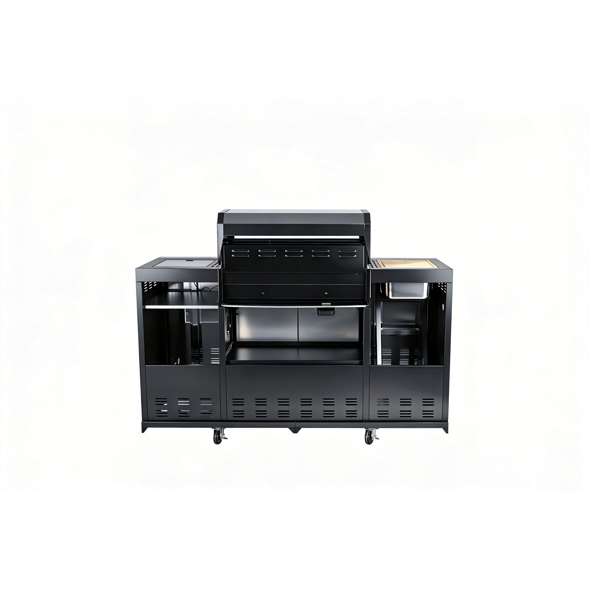 Gasgrill 'Augusta' silbern 4+1 Brenner 17 kW 150,5 x 116,5 x 58 cm