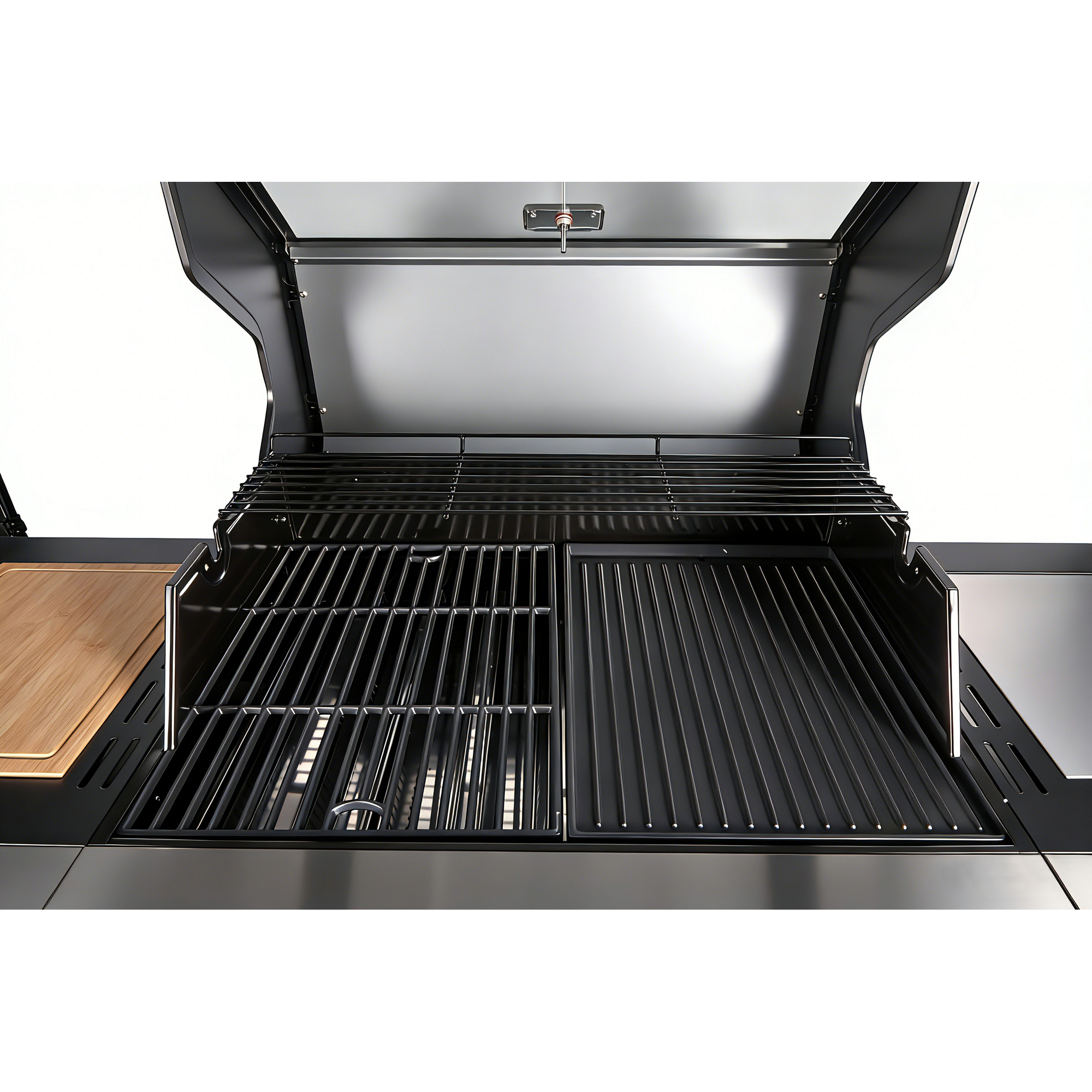 Gasgrill 'Augusta' silbern 4+1 Brenner 17 kW 150,5 x 116,5 x 58 cm