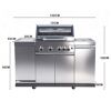 Gasgrill 'Augusta' silbern 4+1 Brenner 17 kW 150,5 x 116,5 x 58 cm