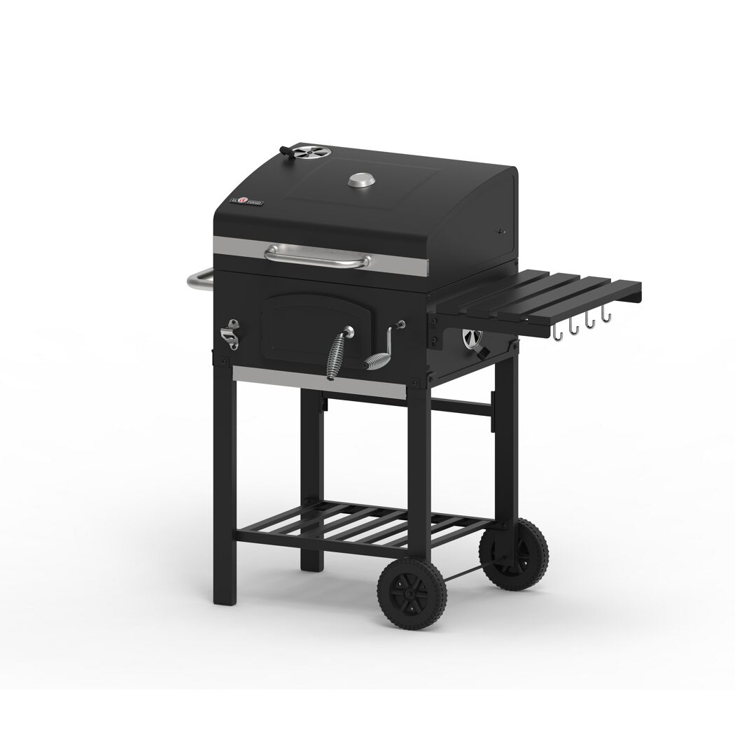 Holzkohlegrill 'Ontario II' schwarz 100 x 105 x 47 cm
