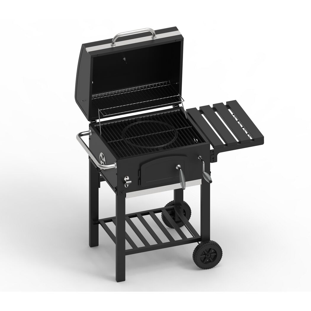 Holzkohlegrill 'Ontario II' schwarz 100 x 105 x 47 cm