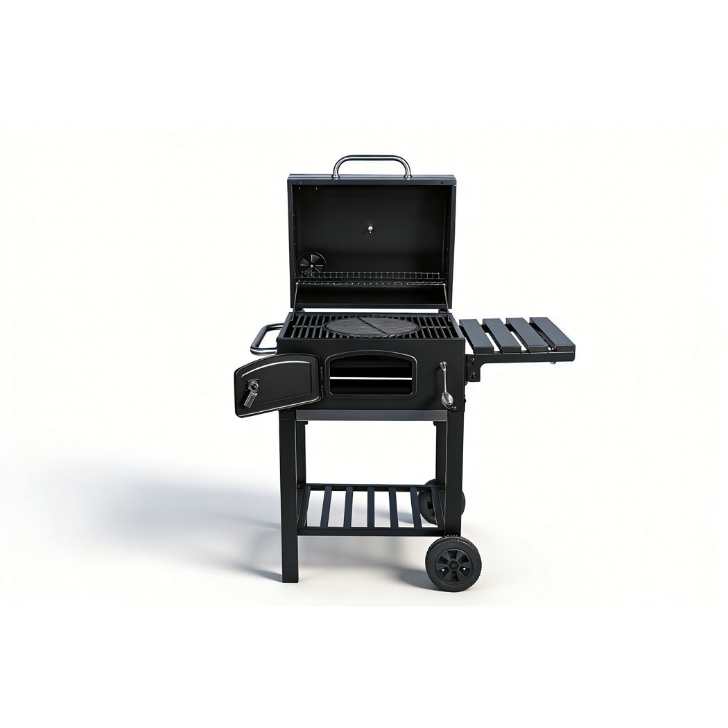 Holzkohlegrill 'Ontario II' schwarz 100 x 105 x 47 cm