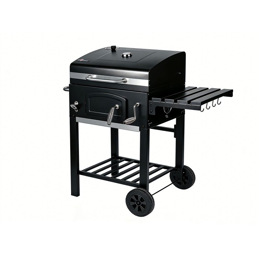 Holzkohlegrill 'Ontario II' schwarz 100 x 105 x 47 cm
