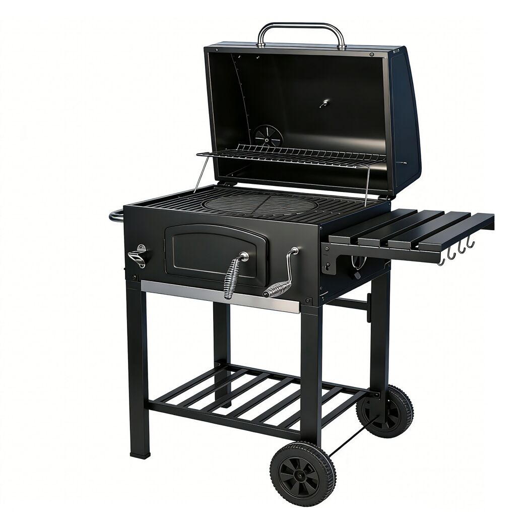 Holzkohlegrill 'Ontario II' schwarz 100 x 105 x 47 cm
