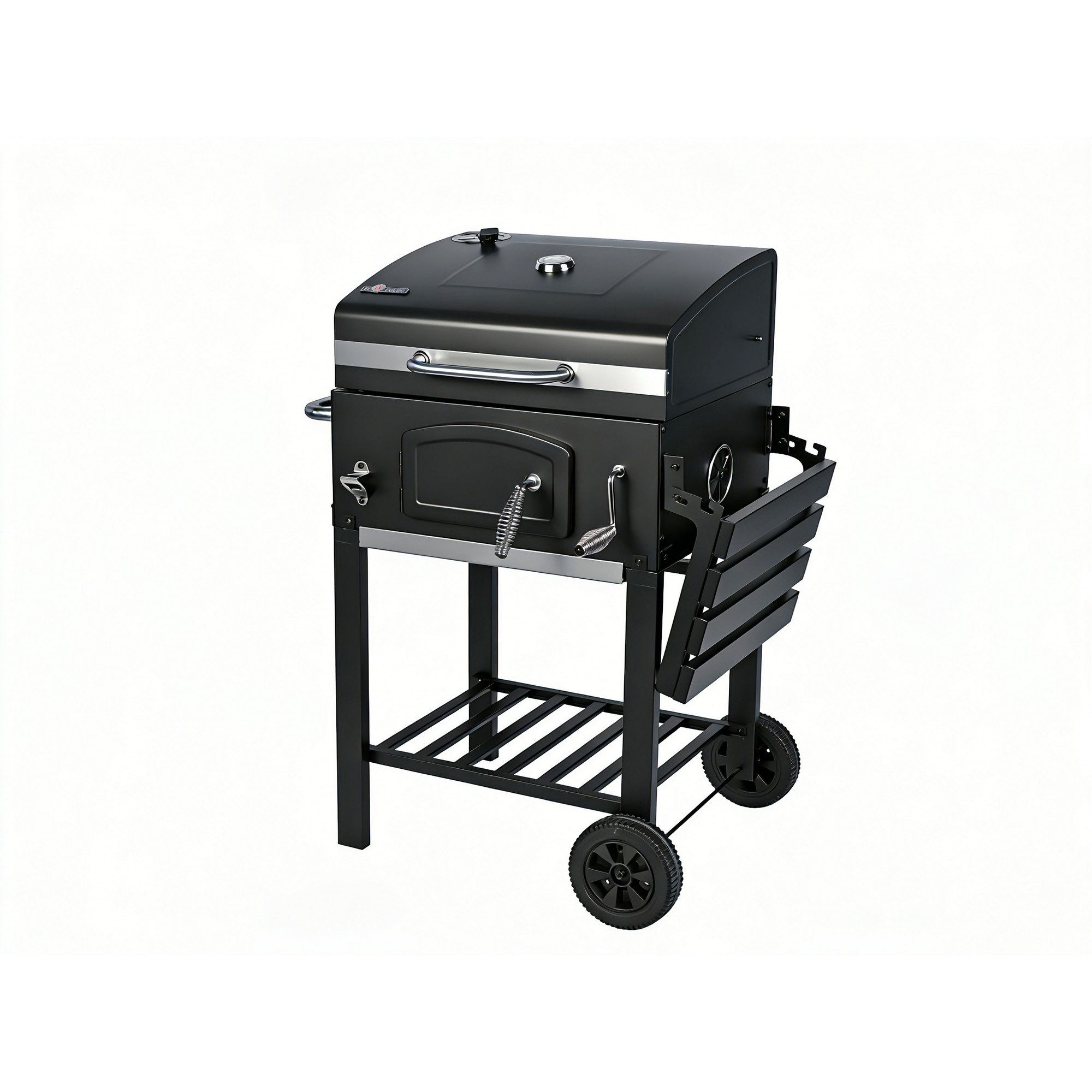 Holzkohlegrill 'Ontario II' schwarz 100 x 105 x 47 cm