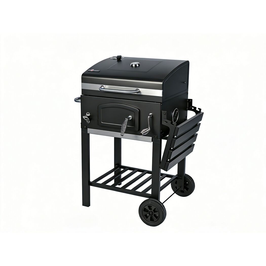 Holzkohlegrill 'Ontario II' schwarz 100 x 105 x 47 cm