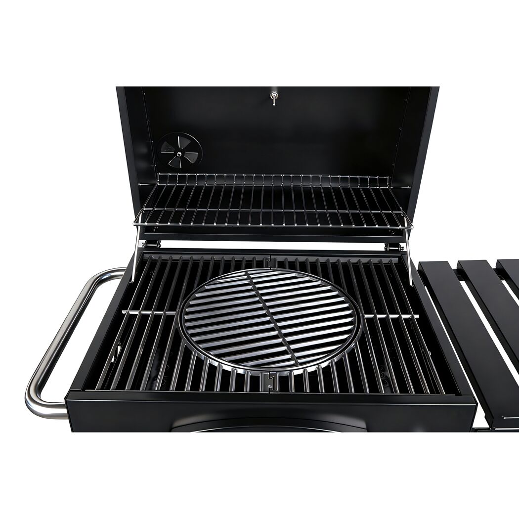 Holzkohlegrill 'Ontario II' schwarz 100 x 105 x 47 cm
