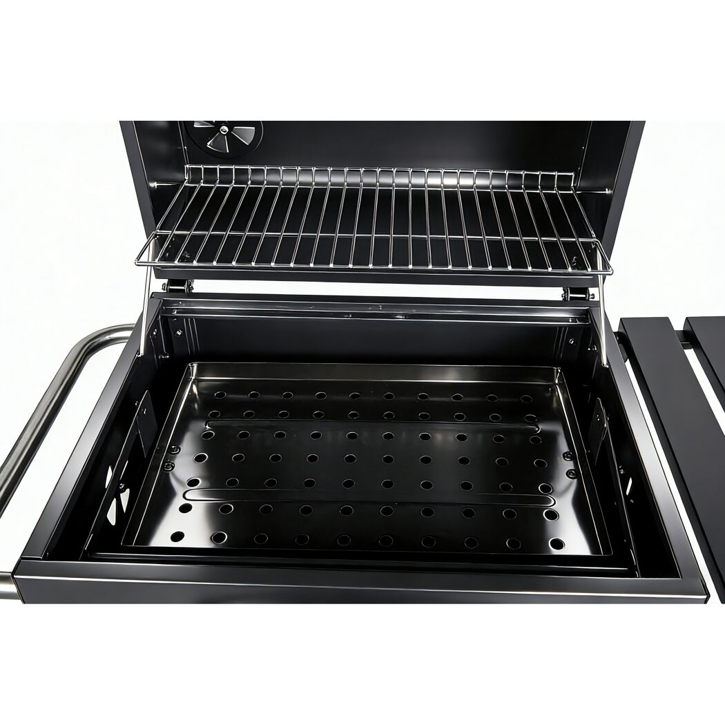Holzkohlegrill 'Ontario II' schwarz 100 x 105 x 47 cm