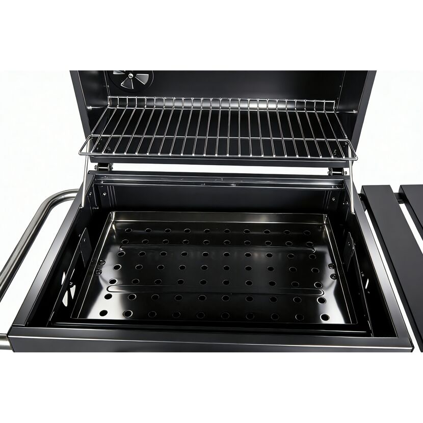 Holzkohlegrill 'Ontario II' schwarz 100 x 105 x 47 cm
