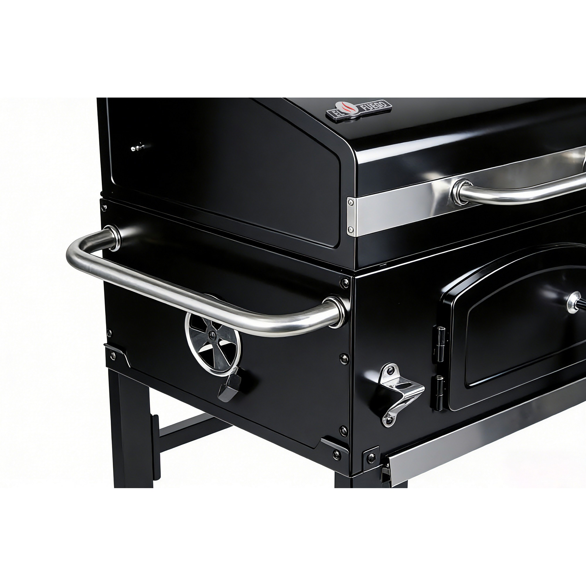 Holzkohlegrill 'Ontario II' schwarz 100 x 105 x 47 cm