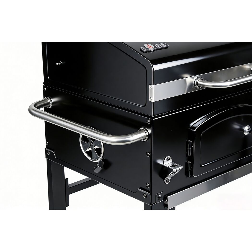 Holzkohlegrill 'Ontario II' schwarz 100 x 105 x 47 cm