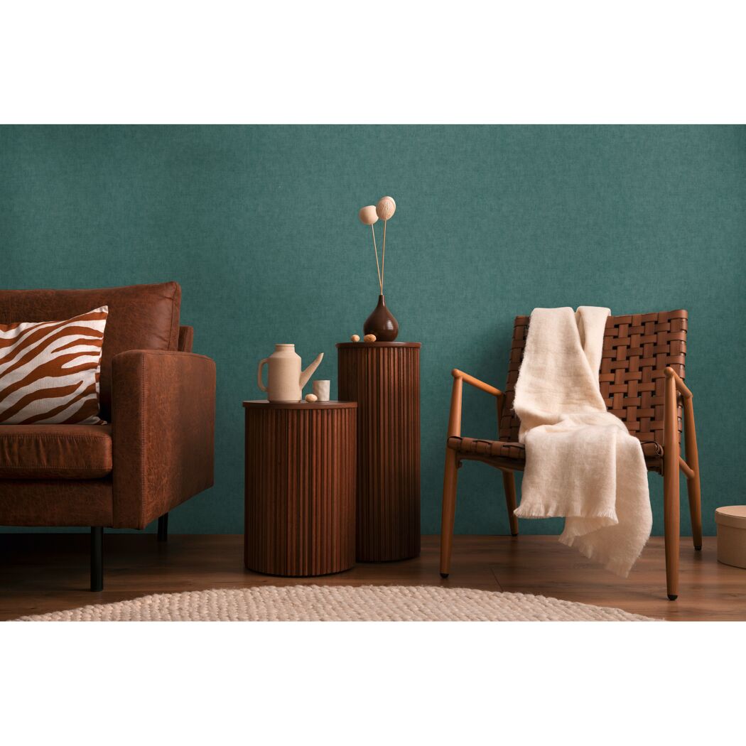 Vliestapete 'CosmoLiving by Cosmopolitan' Uni petrol 10,05 x 0,53 m