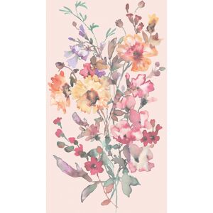 Vliestapete 'CosmoLiving by Cosmopolitan' Amelia Blumen aquarell rosa 3-teilig 1,59 x 2,8 m