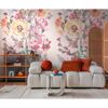 Vliestapete 'CosmoLiving by Cosmopolitan' Amelia Blumen aquarell rosa 3-teilig 1,59 x 2,8 m