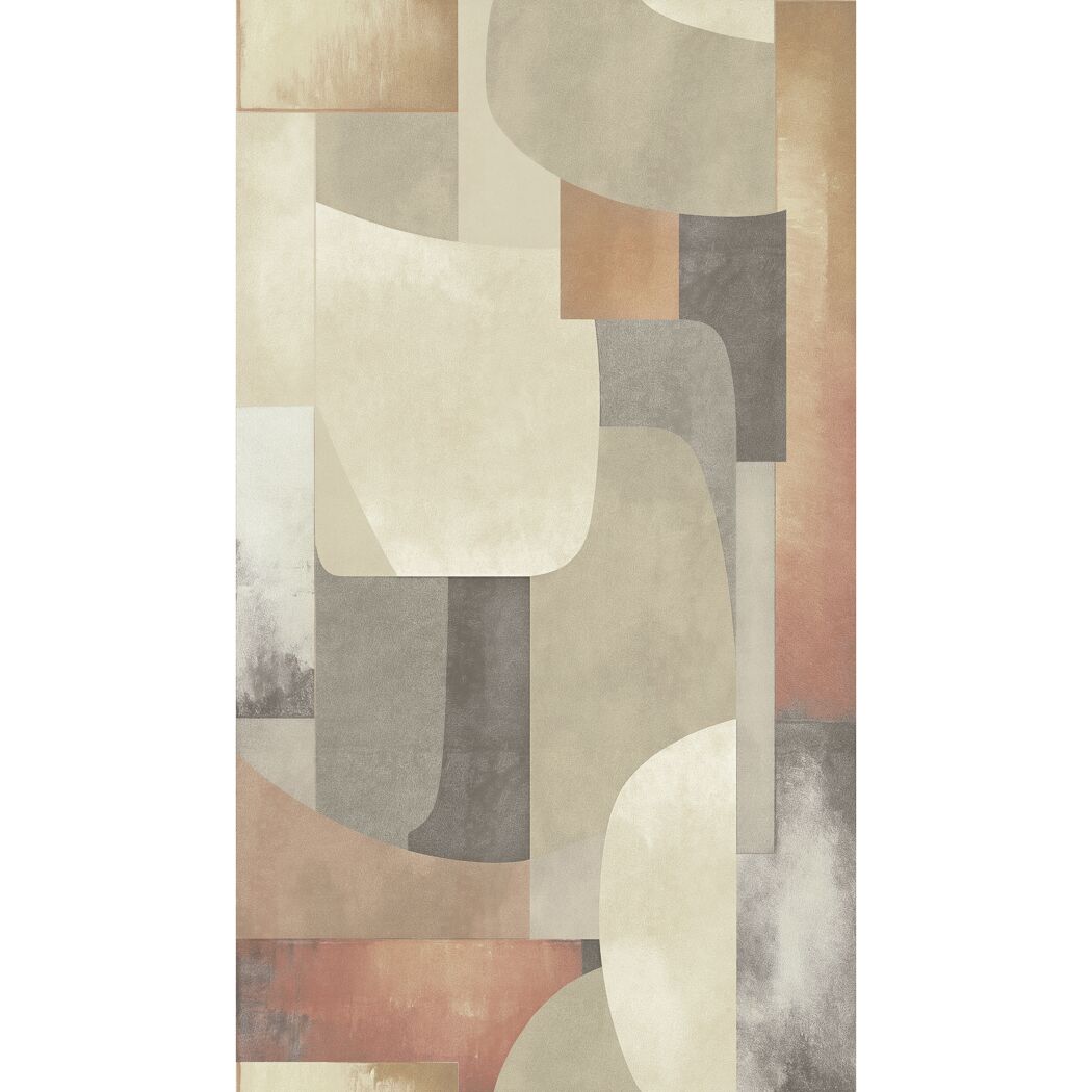 Vliestapete 'CosmoLiving by Cosmopolitan' Gustav Formen beige/grau 3-teilig 1,59 x 2,8 m