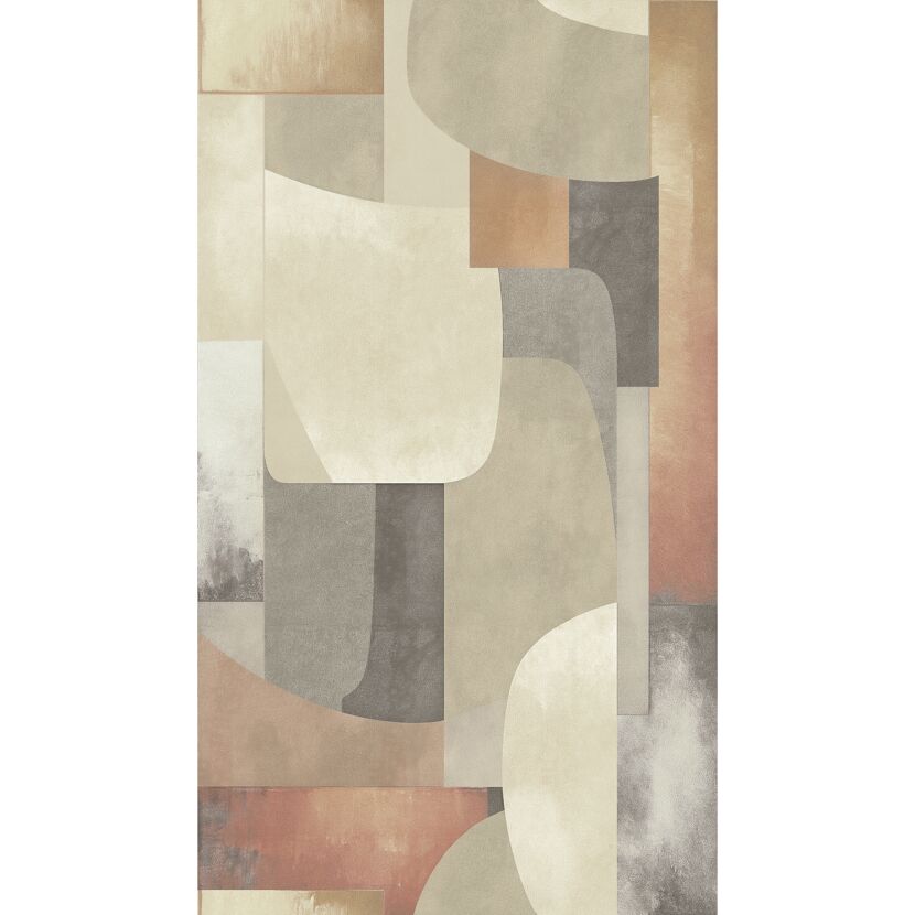 Vliestapete 'CosmoLiving by Cosmopolitan' Gustav Formen beige/grau 3-teilig 1,59 x 2,8 m