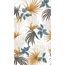 Vliestapete 'CosmoLiving by Cosmopolitan' Tropelia Dschungelblätter braun/blau 3-teilig 1,59 x 2,8 m