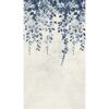 Vliestapete 'CosmoLiving by Cosmopolitan' Hanging Garden Blätter blau/weiß 3-teilig 1,59 x 2,8 m