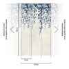 Vliestapete 'CosmoLiving by Cosmopolitan' Hanging Garden Blätter blau/weiß 3-teilig 1,59 x 2,8 m