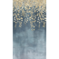 Vliestapete 'CosmoLiving by Cosmopolitan' Gilded Bloom Blätter blau/gold 3-teilig 1,59 x 2,8 m