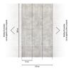 Vliestapete 'CosmoLiving by Cosmopolitan' Concrete Betonwand grau 3-teilig 1,59 x 2,8 m