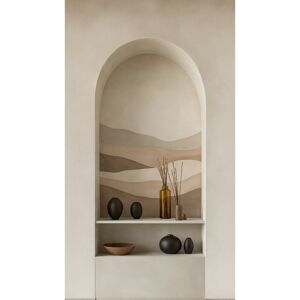 Vliestapete 'CosmoLiving by Cosmopolitan' Clay Mirage Rundbogen Landschaft beige 3-teilig 1,59 x 2,8 m